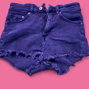 Divided Deep Purple Jean Shorts